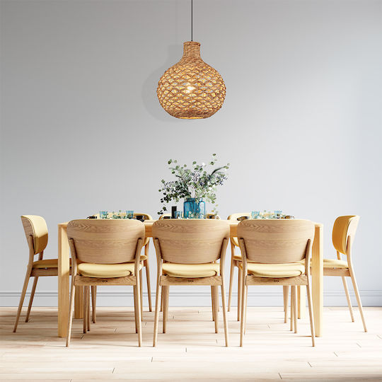 Braytron Hängelampe Braun mit Fassung E27 46cm.
