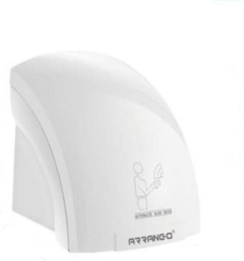 Arrango Hand Dryer Plastic 60dB with Sensor in White Colour 1.8kW AR48990