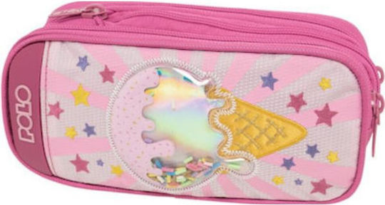 Polo Base-free Pencil Case Pink