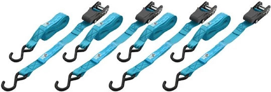 Compass Car Luggage Strap with Ratchet Blue 350x350cm 4pcs