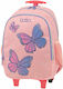 Troller școală geantă Junior Little Butterfly 901039 8227 Polo 2023 5201927121167