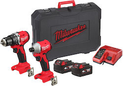 Milwaukee M18 BLCPP2A-402C Σετ Κρουστικό Δραπανοκατσάβιδο & Παλμικό Κατσαβίδι Milwaukee M18 BLCPP2A-402C Σετ Κρουστικό Δραπανοκατσάβιδο & Παλμικό Κατσαβίδι