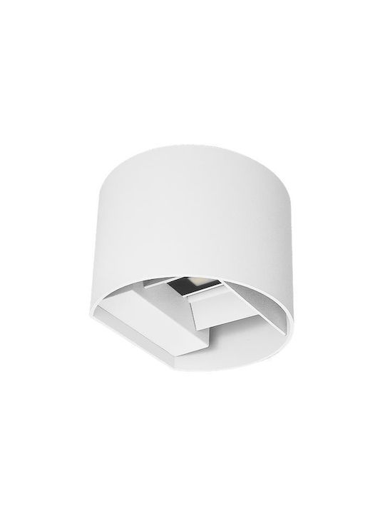 Eurolamp Φωτιστικό Τοίχου με Ενσωματωμένο LED και Θερμό Λευκό Φως σε Λευκό Χρώμα Πλάτους 135cm