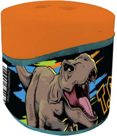 Jurassic Park Πλαστική Ξύστρα Πορτοκαλί Βαρελάκι