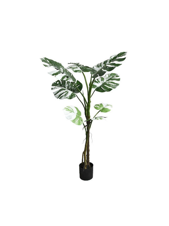 Vas de plante decorativ Monstera II Inart verde PP H132cm