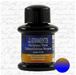 De Atramentis Pearlescent Ink 45ml Columbia Blue Bronze 4260018787980