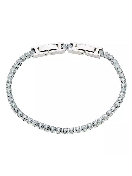 Oxzen Bracelet Riviera made of Steel with Zircon