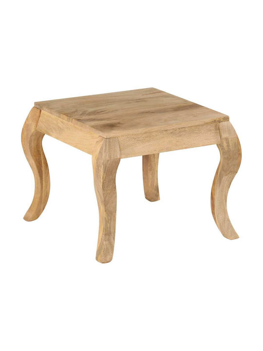 Square Side Table made of Solid Wood Mango Wood Mango Massif L45xW45xH40cm