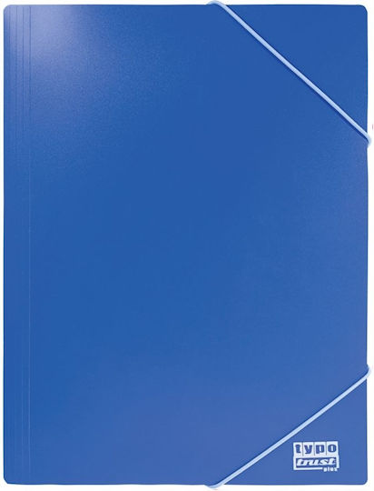 Plastikmappe mit Gummiband Pastellblau & Hellblau 25x35 Typotrust