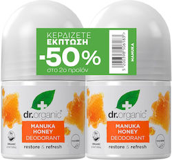 Dr.Organic Manuka Honey Дезодорант Рол-он 2x50ml Dr.Organic Manuka Honey Дезодорант Рол-он 2x50ml