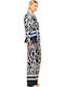 Women's Fabric Trousers Relaxed Fit Blue/White