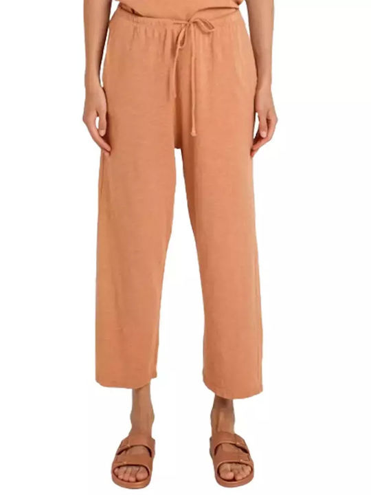 Nisω Women's Cotton Trousers Tawny Brown
