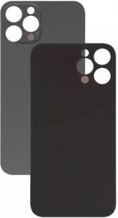 Batterieabdeckung Bigger Hole Schwarz für iPhone 12 Pro Max.