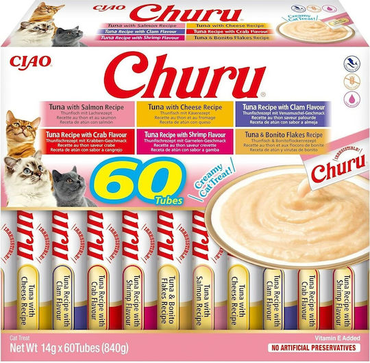Inaba Churu Разнообразна кутия с риба Тунцови лакомства за котки 60 X 14 гр