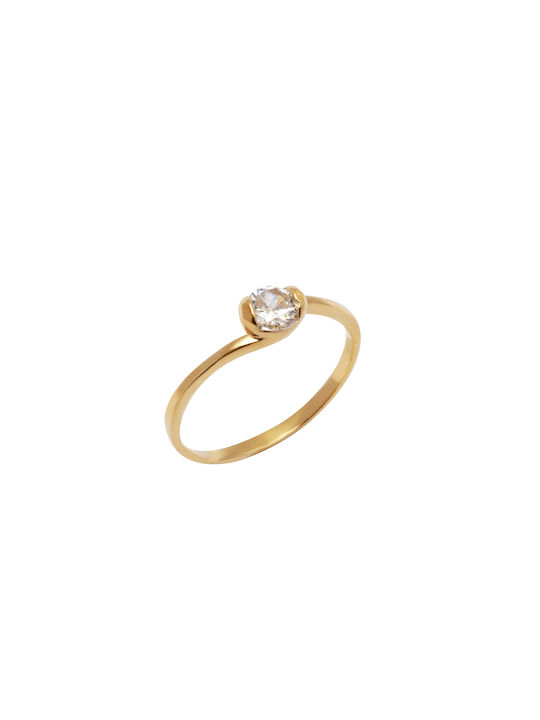 Silverline Single Stone from Gold Plated Silver