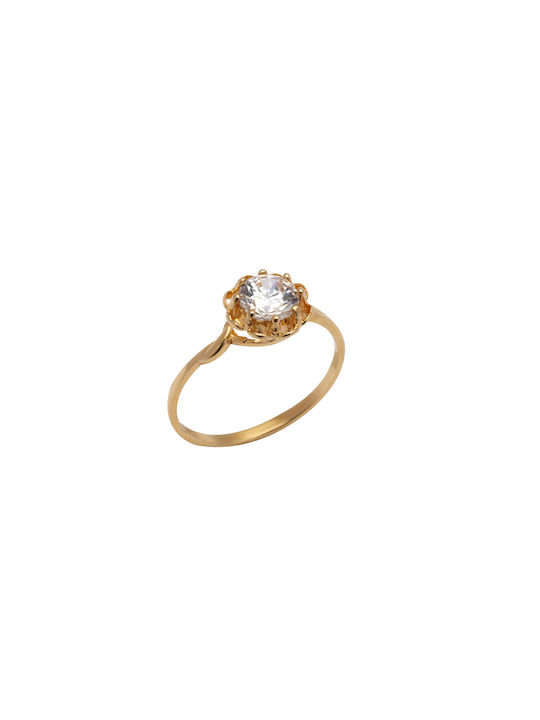 Silverline Single Stone from Gold Plated Silver