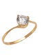 Silverline Single Stone from Gold Plated Silver