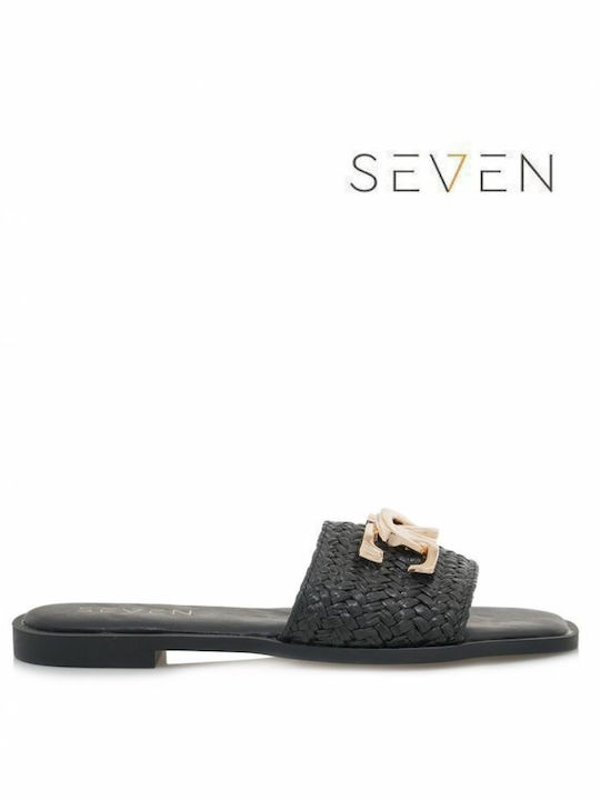 Seven Synthetic Leather Women's Sandals Black