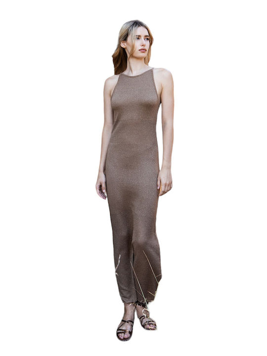 Aggel Maxi Dress Brown