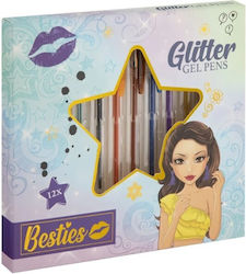Creative Craft Besties 12 Glitter Gel Pens In Cdu