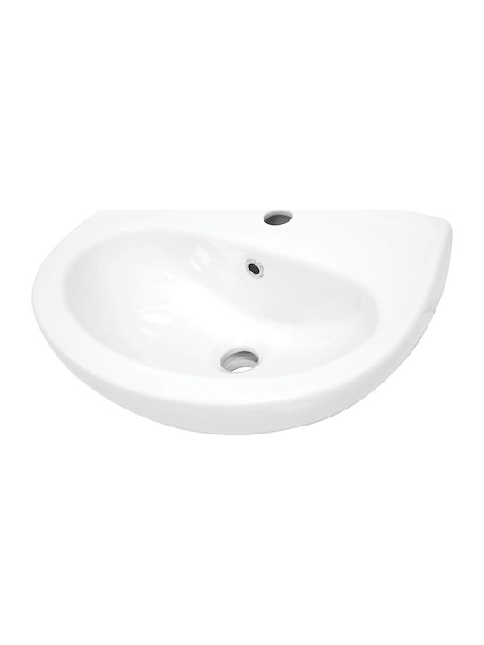 Deante Deasupra Blatului Chiuvetă Ceramică cmcm Alb