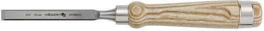 Högert Technik Meißel mit Skewed Klinge Breite 12mm & Hölzernes Griff Set 1Stück