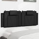 vidaXL Leather Bed Headboard Cushion Black 140cm