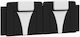 vidaXL Leather Bed Headboard Cushion Black/Whit...