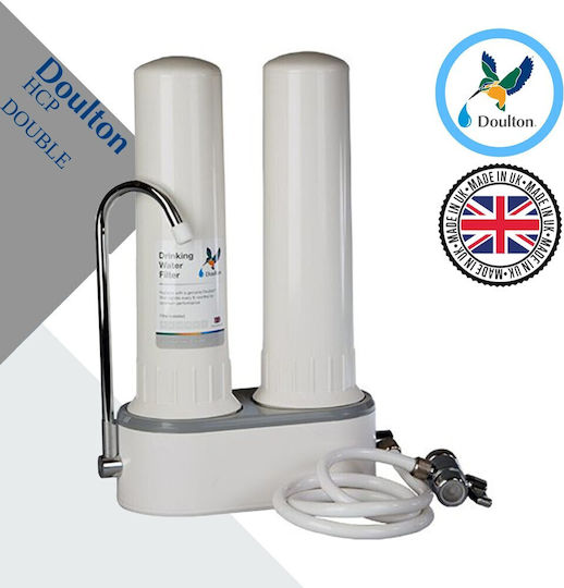 Doulton Συσκευή Φίλτρου Νερού Διπλή Άνω Πάγκου με Ανταλλακτικό Φίλτρο 50-0035