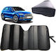 Car Sun Shade Windshield Aluminum Black Matte X-large 145 X 80 Cm 1 Piece
