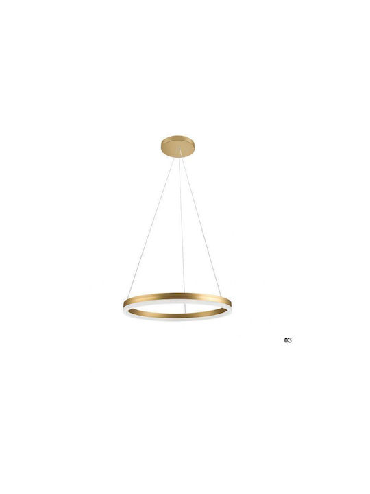 Luma Pendant Light LED with Warm White Light Oxidized Gold