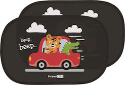 FreeOn Lion Πλαϊνά Σκίαστρα Αυτοκινήτου 48x30.5εκ. 2τμχ