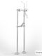 Bugnatese Mischung Bade- / Duscharmatur Badewanne Komplettes Set Silber
