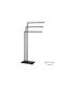 Geesa Triple Floor Standing Bathroom Freestanding Towel Rack ​90x90cm Black