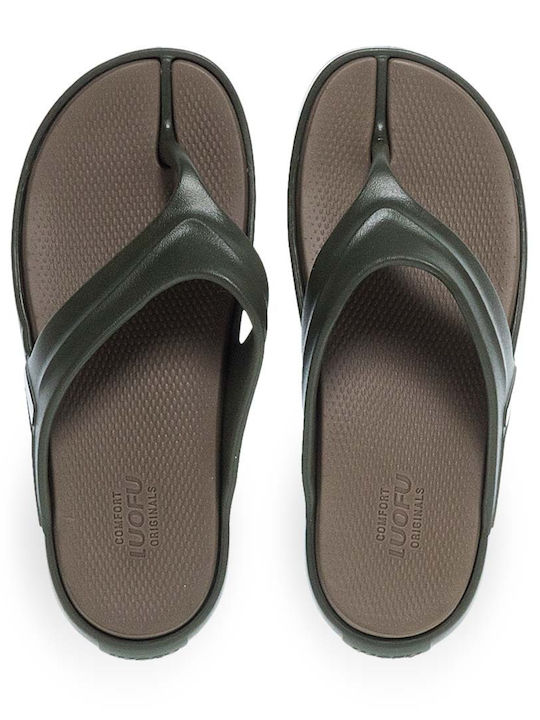 Luofu Herren Flip Flops Khaki