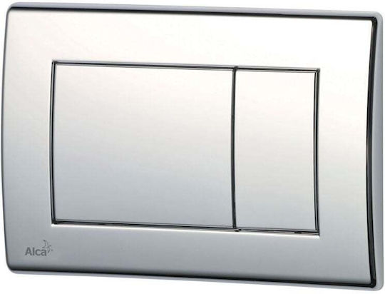 Alcadrain Alca Plast M271 Wc Control Plate Polished Chrome Πλακέτα για Καζανάκια Διπλής Λειτουργίας