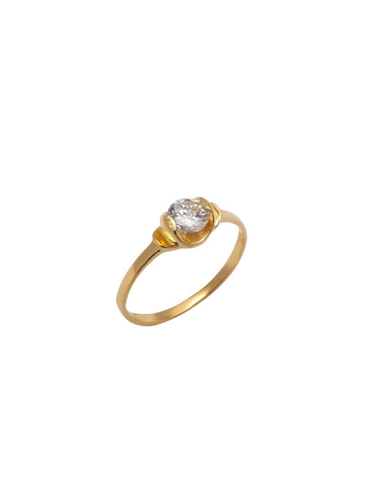 Silverline Single Stone from Gold Plated Silver