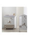 Baby Dresser with 3 Drawers White 76x45x90cm