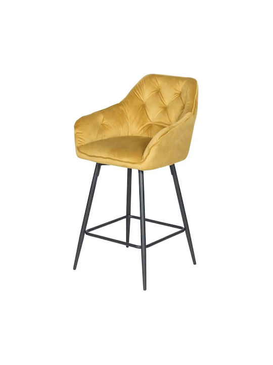 Hocker Bar Gepolstert mit Stoff Lazio Yellow