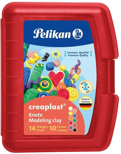 Pelikan Детски Глина Многоцветенς 240гр 10 цвята