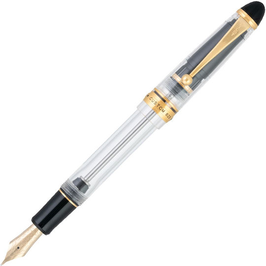 Pilot Custom 823 Clear Fountain Pen 14k M Medium