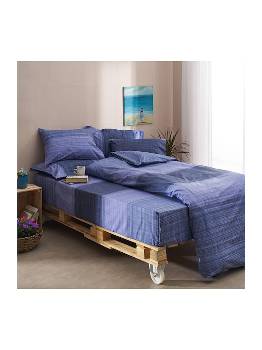 Charalambidis Textiles Duvet Cover Single 160x240 Santorini Blue