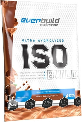 Everbuild Nutriton Ultra Premium Whey Build Протеин Суроватъчен с Вкус Ягода 28гр
