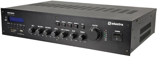 Adastra RM480D Integrated PA Amplifier 5 Channels 480W/100V Equipped with USB