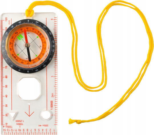 Map Compass Zola Ruler Magnifying Glass Hooks Ideal Hiking 12.7x6x1.6 Cm