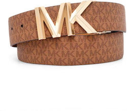 Michael Kors Δερμάτινη Γυναικεία Ζώνη Καφέ