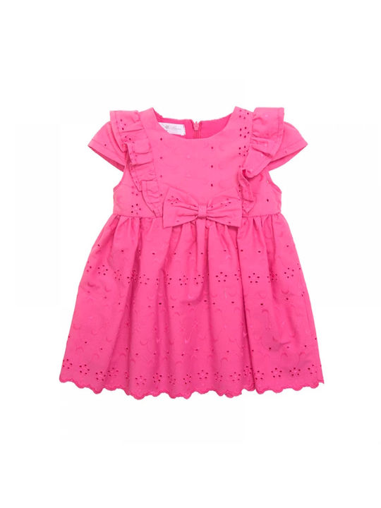 Funky Kids Dress Floral Fuchsia