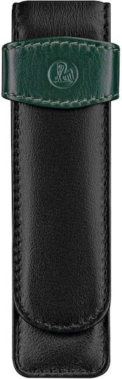 Pelikan Leather Nappa Case Two Writing Instruments Tg22 Black Green 4012700923721