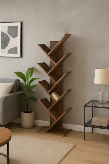 Bibliotecă Verticală Maro 50x25x141.5 cm