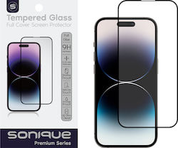 Sonique Hardy Glass 2.5D Vollkleber Vollflächig gehärtetes Glas Schwarz (iPhone 14 Pro)